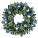 Swishmas 61cm Blue Collection Multicolour Pre-Lit Christmas Wreath-3