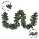 Christabelle 274cm Blue Collection Multicolour Pre-Lit Christmas Garland-5