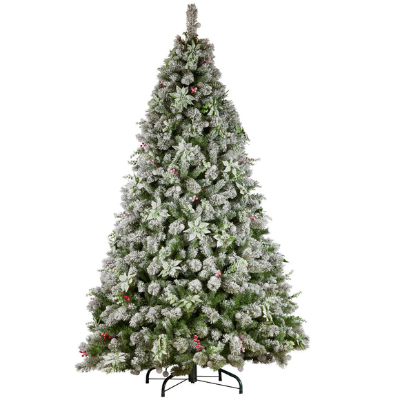 Christabelle Snowy Crown Pine 2.7m Multicolour Pre-Lit Christmas Tree with 2429 Tips
