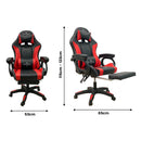 Intex Spire Onyx Led Massage Gaming Chair - Red And Black-3