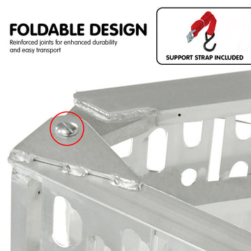 Kartrite Aluminium Folding Loading Ramp Atv Motorbike Motorcycle Golf Buggy Trailer - 0