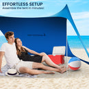 Wallaroo Beach Tent Canopy Sunshade 2m X 2m - Blue-6