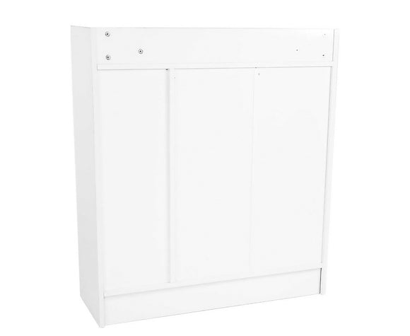 Sarantino 21 Pairs Shoe Cabinet Storage Organiser Shelf 2 Doors 80 x 30 x 90cm in White