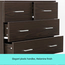 Sarantino Tallboy Dresser 6 Chest Of Drawers Cabinet Storage 85 x 39.5 x 105 in Brown-6