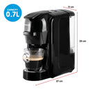 Pronti HomeMaid 3-in-1 Coffee Machine Multi-Capsule Pods and Ground Coffee Nespresso & Caffitaly Compatible CM-511HM-3