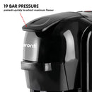 Pronti HomeMaid 3-in-1 Coffee Machine Multi-Capsule Pods and Ground Coffee Nespresso & Caffitaly Compatible CM-511HM-4