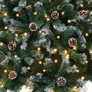 Christabelle 1.2m Pre-Lit LED Artificial Christmas Tree with Snow Tipped Needles Pine Cones Stand-8