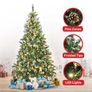 Christabelle 1.2m Pre-Lit LED Artificial Christmas Tree with Snow Tipped Needles Pine Cones Stand-9