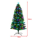 Christabelle 1.5m Pre-Lit Fibre Optic Artificial Christmas Tree with Multicolour Twinkling Star Lights-5