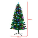 Christabelle 2.4m Enchanted Pre Lit Fibre Optic Christmas Tree Stars Xmas Decor-4
