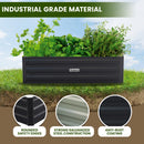 Wallaroo Garden Bed 100 x 60 x 30cm Galvanized Steel - Black-6