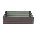 Wallaroo Garden Bed 120 x 90 x 30cm Galvanized Steel - Grey-3