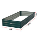 Wallaroo Garden Bed 210 x 90 x 30cm Galvanized Steel - Green-4
