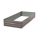 Wallaroo Garden Bed 210 x 90 x 30cm Galvanized Steel - Grey-1