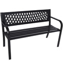 Wallaroo Steel Outdoor Garden Bench - Lattice-1