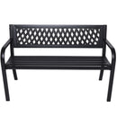 Wallaroo Steel Outdoor Garden Bench - Lattice-3