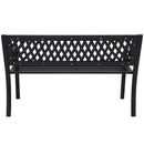 Wallaroo Steel Outdoor Garden Bench - Lattice-4