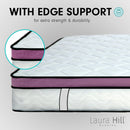 Laura Hill King Mattress Visco Cool Gel Infused Memory Foam Euro Top Pocket Spring 30cm-10