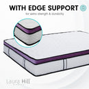 Laura Hill Mattress Queen Size Euro Top Pocket Spring Natural Latex Foam Bed-5