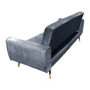 Sarantino Ava 3-seater Tufted Velvet Sofa Bed By Sarantino - Light Grey-4