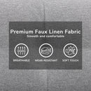 Sarantino 3 Seater Linen Couch Sofa Bed Lounge Futon - Light Grey-9