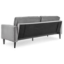 Sarantino Faux Velvet Sofa Bed Couch Furniture Lounge Suite Seat Grey-5