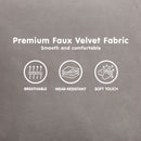 Sarantino Faux Velvet Sofa Bed Couch Furniture Lounge Suite Seat Grey-8