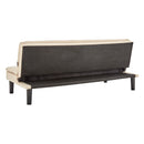 Sarantino 3 Seater Modular Faux Linen Fabric Sofa Bed Couch - Beige-9