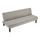 Sarantino 3 Seater Modular Faux Linen Fabric Sofa Bed Couch Light Grey-4