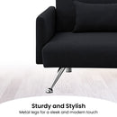 Sarantino  Mia 3-Seater Sofa Bed with Chaise & 3 Pillows - Black-10