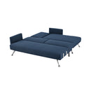 Sarantino Mia 3-Seater Sofa Bed with Chaise & 3 Pillows - Blue-3