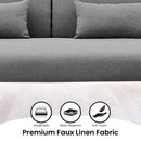 Sarantino Mia 3-Seater Corner Sofa Bed Chaise and Pillows Dark Grey-11