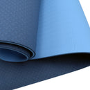 Powertrain TPE Yoga Exercise Mat Home Gym Pilates Fitness 8mm Thick in Dark Blue-3