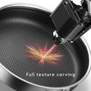 Stainless Steel Frying Pan Non-Stick Cooking Frypan Cookware 30cm Honeycomb Double Sided-4