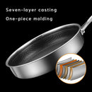 Stainless Steel Frying Pan Non-Stick Cooking Frypan Cookware 30cm Honeycomb Single Sided without lid-4