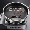Stainless Steel Frying Pan Non-Stick Cooking Frypan Cookware 30cm Honeycomb Single Sided without lid-6