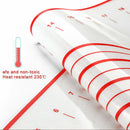 X Large Silicone Pastry Mat Thick Non Stick Baking Mat with Measurement 40*60 cm Fondant Mat Counter Mat Dough Rolling Mat Oven Liner Pie Crust Mat Red-6