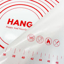 X Large Silicone Pastry Mat Thick Non Stick Baking Mat with Measurement 40*60 cm Fondant Mat Counter Mat Dough Rolling Mat Oven Liner Pie Crust Mat Red-11