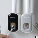 Ecoco Wall mount auto ands Free Toothpaste Dispenser Automatic Toothpaste Squeezer Bathroom Toothpaste Holder Grey-6