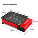 Portable Gas Stove Burner Butane BBQ Camping Gas Cooker With Non Stick Plate Black without Fish Pan and Lid-6