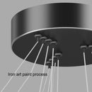 Gold 4 Rings Minimalist LED Pendant Light Adjustable Circular Chandelier-4