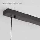 Modern Minimalist Trapezoid Pendant Light Adjustable LED Bar Light Black-2