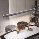 Modern Minimalist Trapezoid Pendant Light Adjustable LED Bar Light Black-6