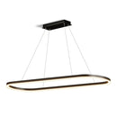 Modern Minimalist Oval Pendant Light Adjustable LED Chandelier Black-7