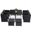 Horrocks 8 Seater Outdoor Dining Set-Black-11