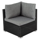 Large Modular Outdoor Ottoman Lounge Set in Black-6