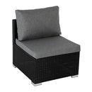 Large Modular Outdoor Ottoman Lounge Set in Black-7