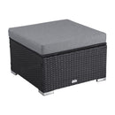 Large Modular Outdoor Ottoman Lounge Set in Black-11