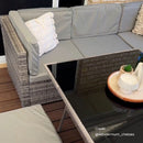 8PC Outdoor Dining Set Wicker Table &amp; Chairs-Grey-5