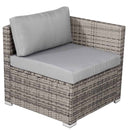 8PC Outdoor Dining Set Wicker Table &amp; Chairs-Grey-11